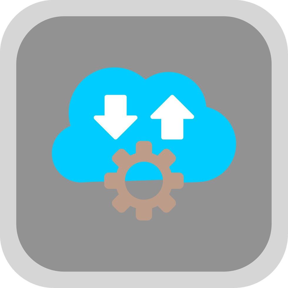 Cloud Flat round corner Icon Design vector