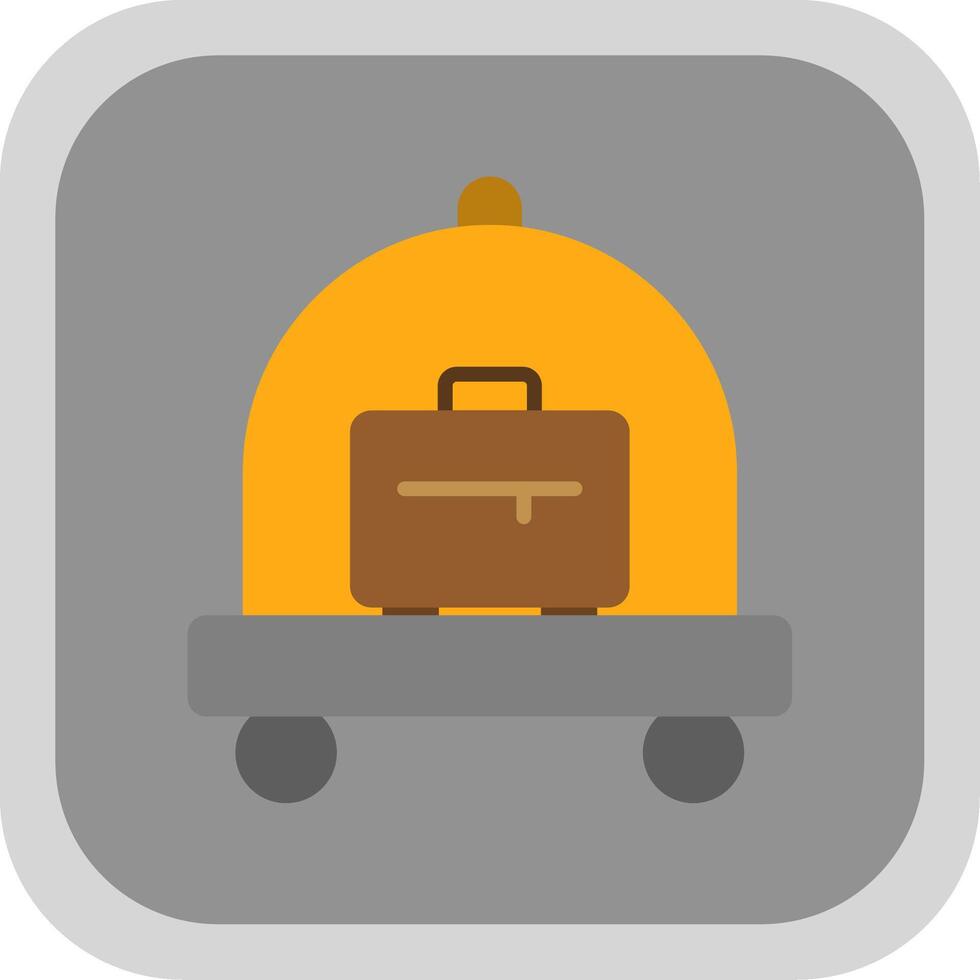 Cart Flat round corner Icon Design vector