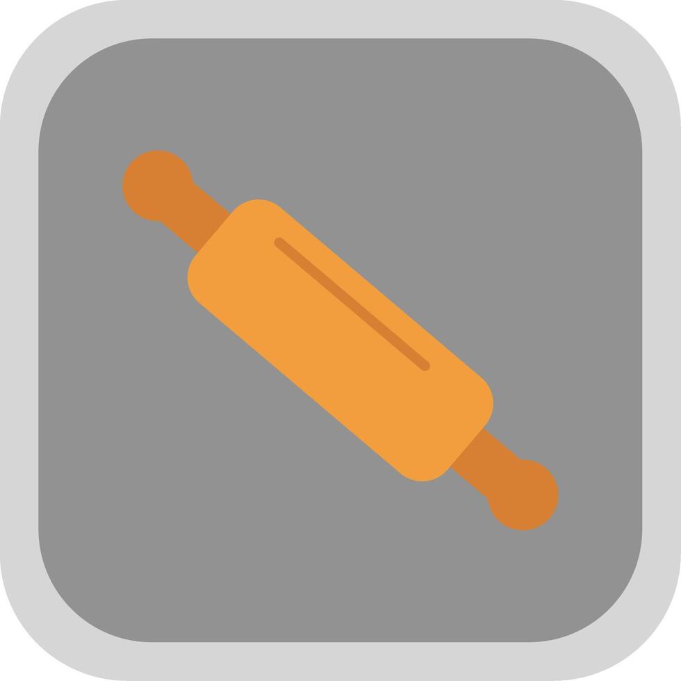 Rolling Pin Flat round corner Icon Design vector