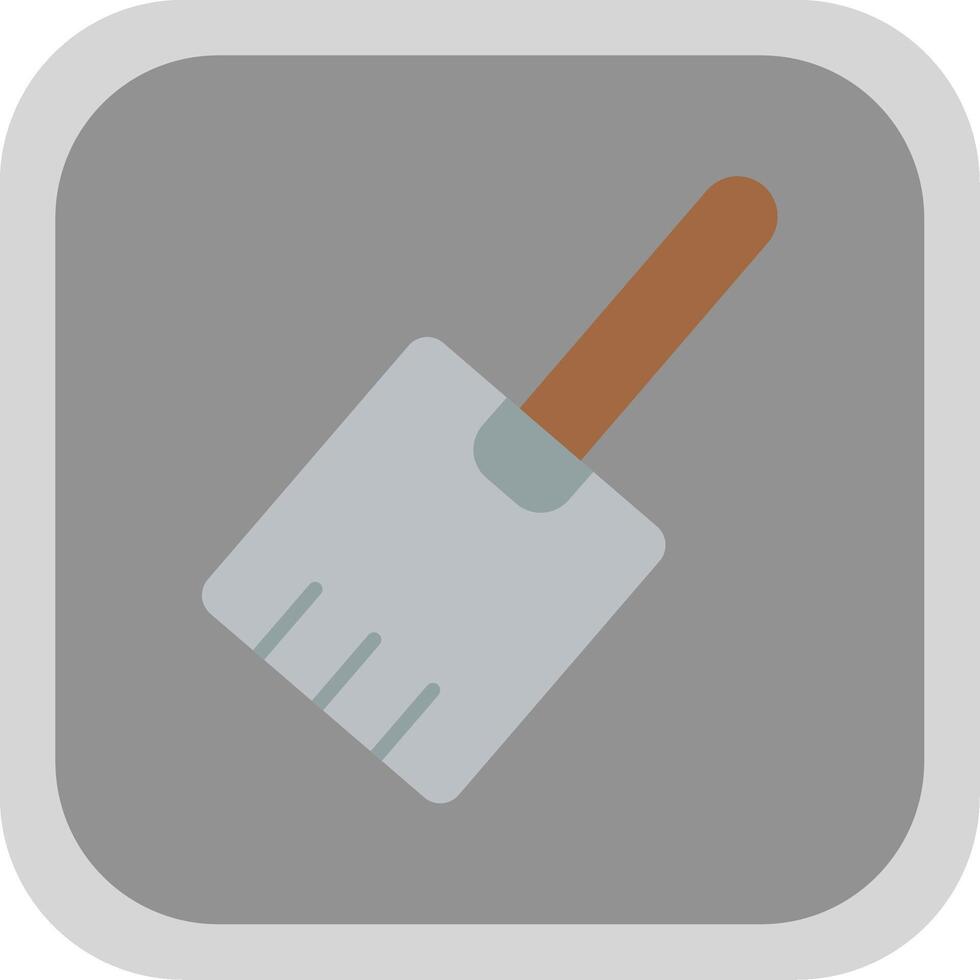 Pizza Peel Flat round corner Icon Design vector
