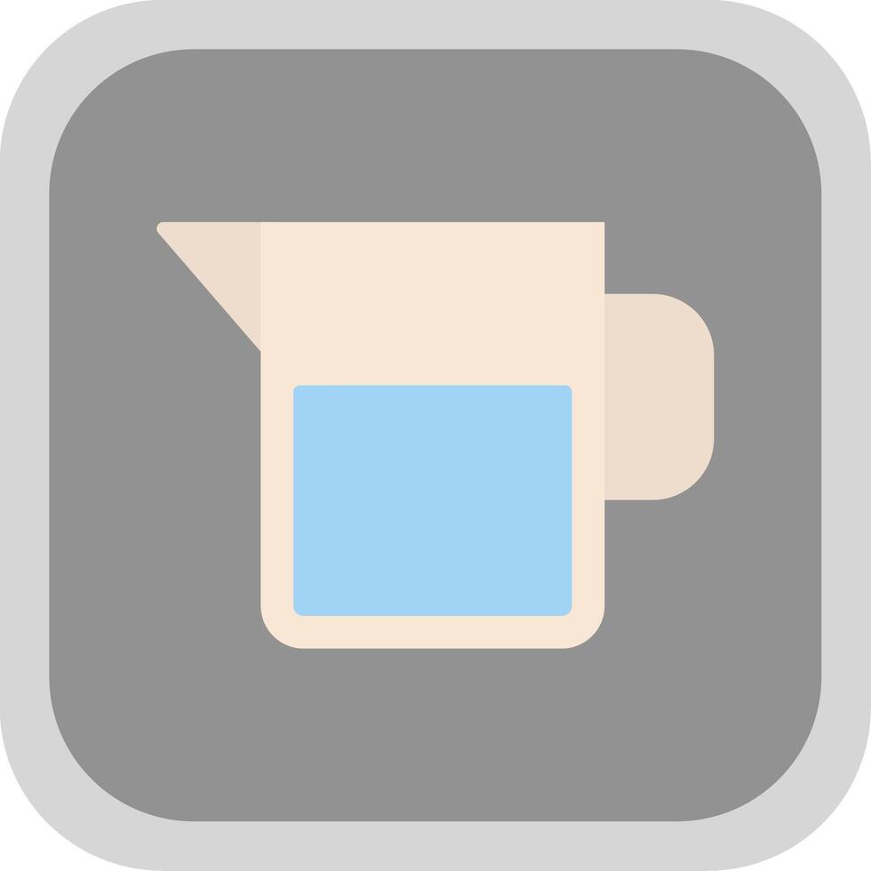 Water Jar Flat round corner Icon Design vector