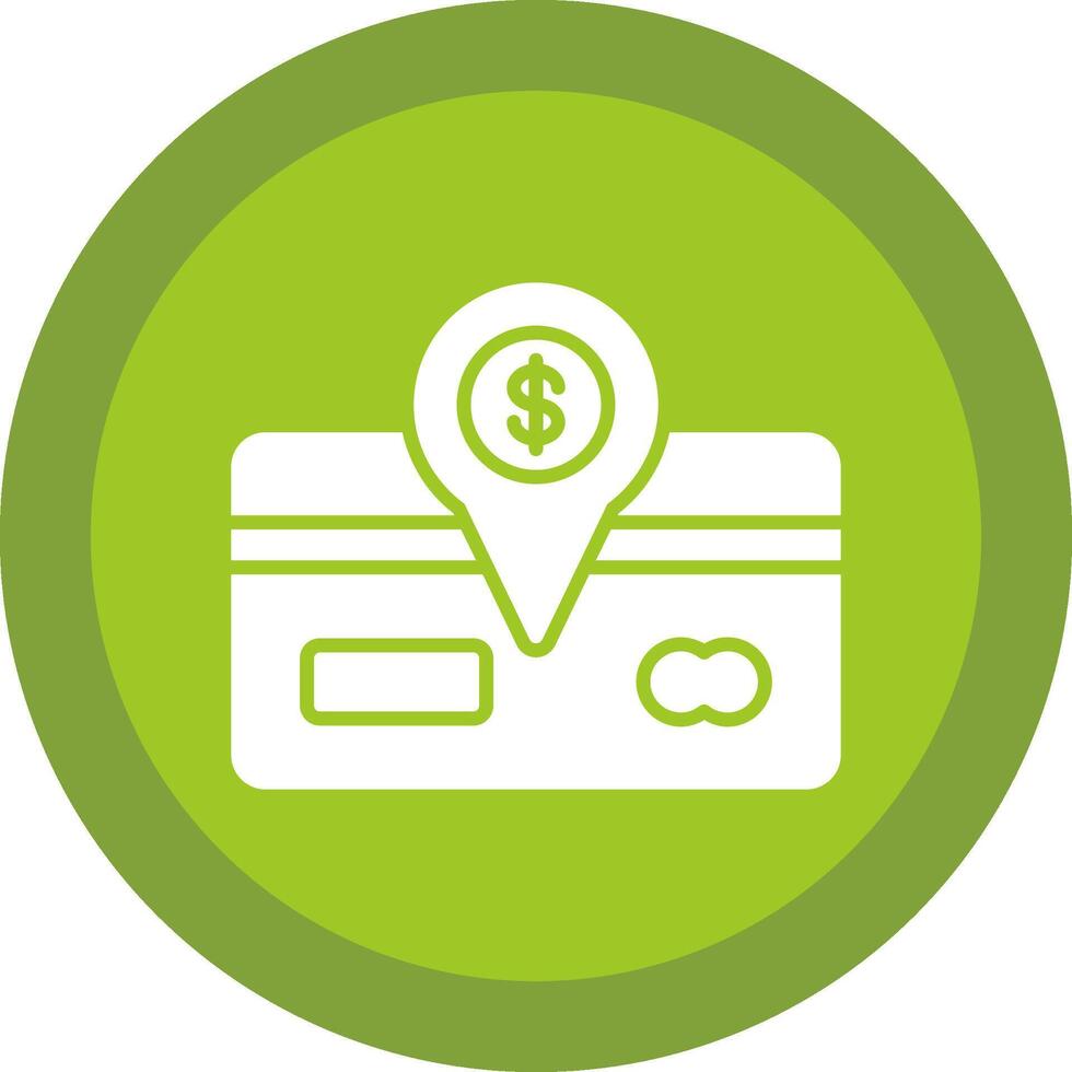 Direct Debit Glyph Due Circle Icon Design vector