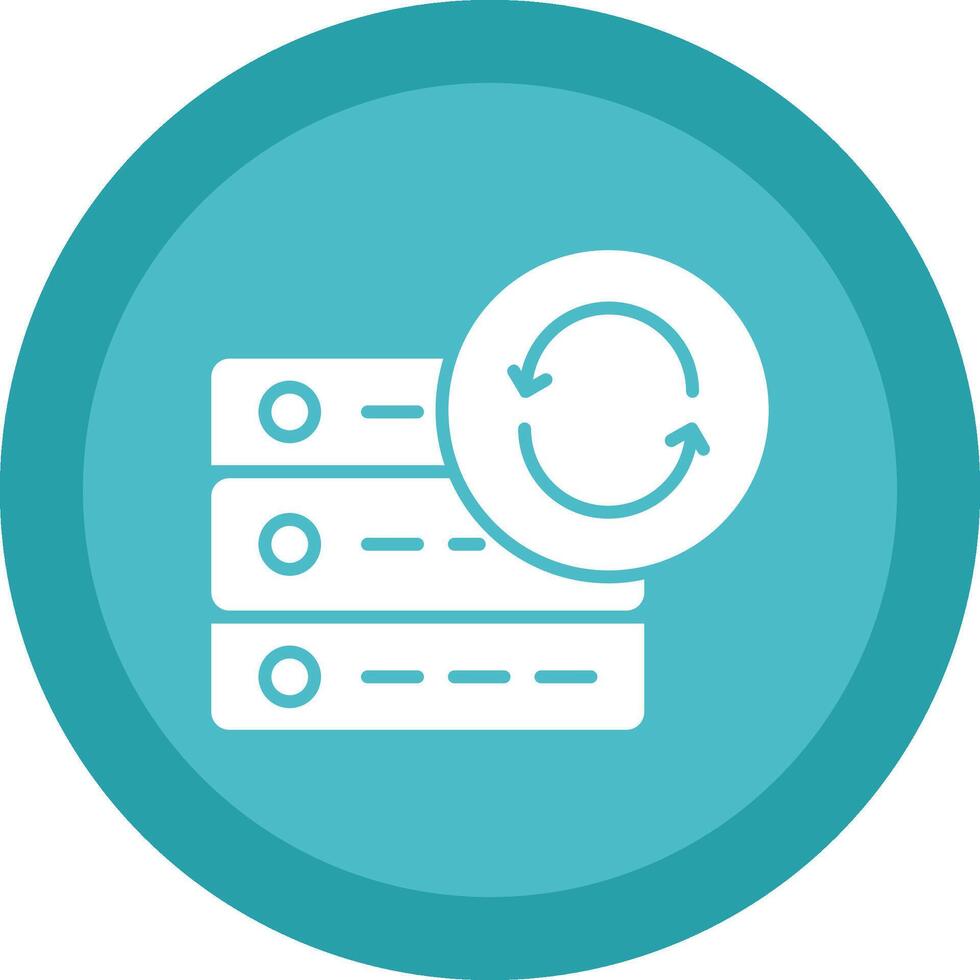 Data Synchronization Glyph Due Circle Icon Design vector