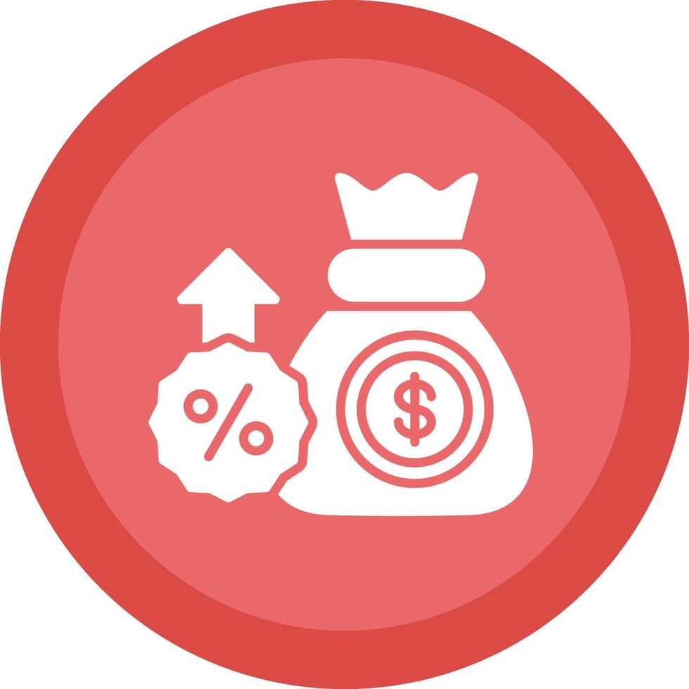 Profits Glyph Due Circle Icon Design vector