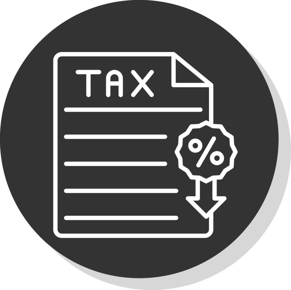 Tax Glyph Due Circle Icon Design vector
