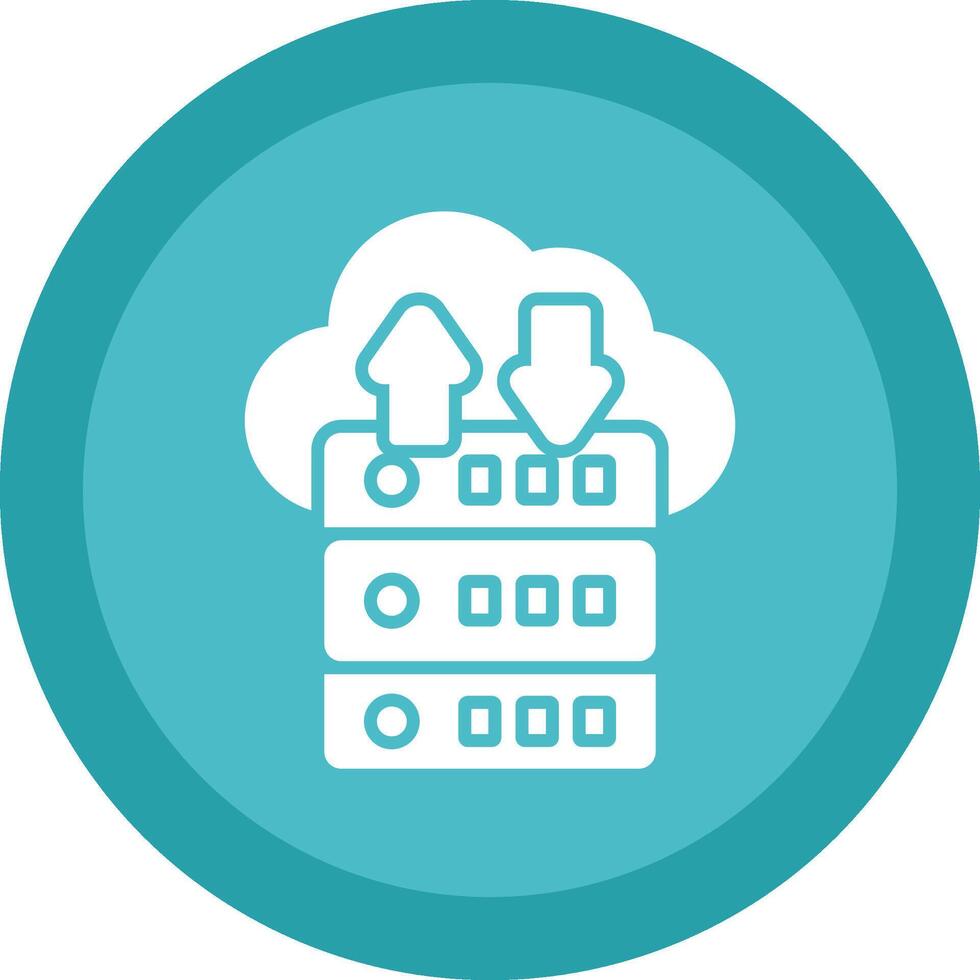 Data Flow Glyph Due Circle Icon Design vector