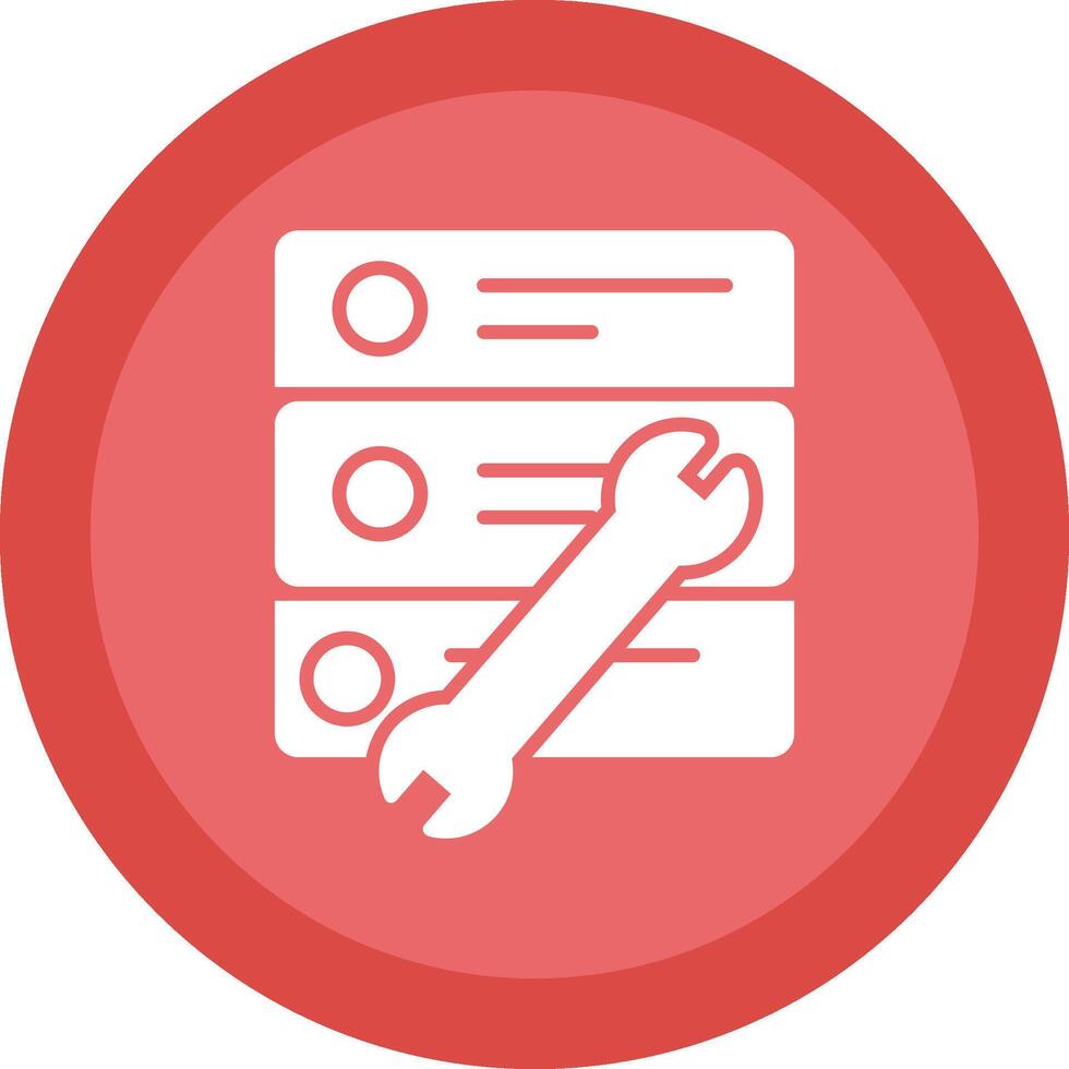 Repair Tool Glyph Due Circle Icon Design vector