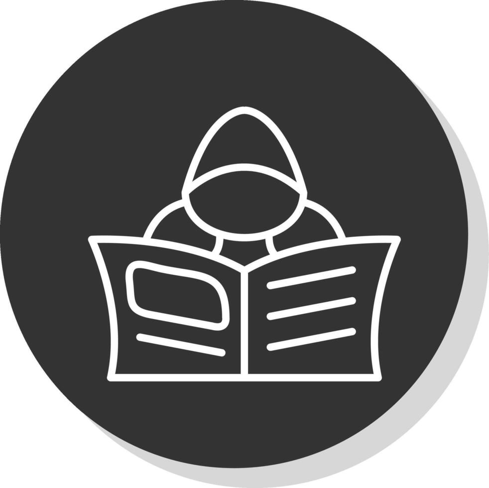 Hacker Glyph Due Circle Icon Design vector