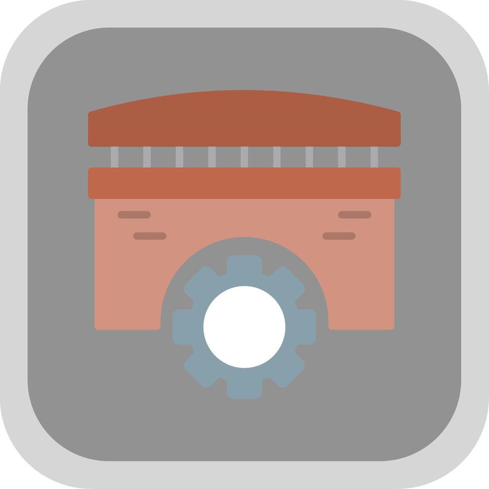 Bridge Flat round corner Icon Design vector