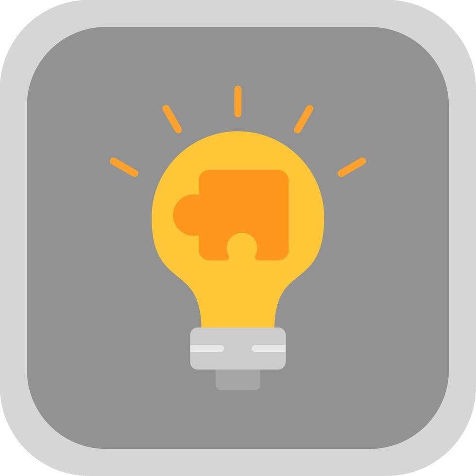 Solution Flat round corner Icon Design vector
