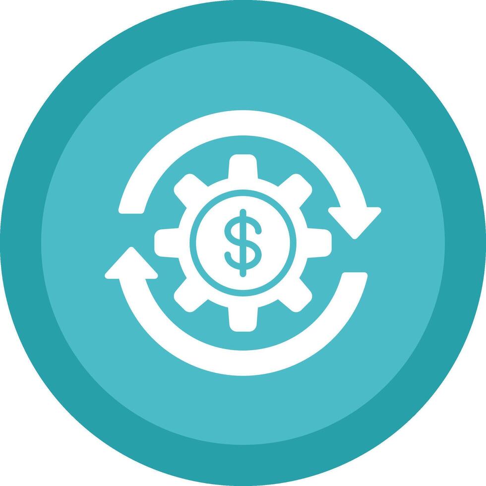 Money Management Glyph Due Circle Icon Design vector