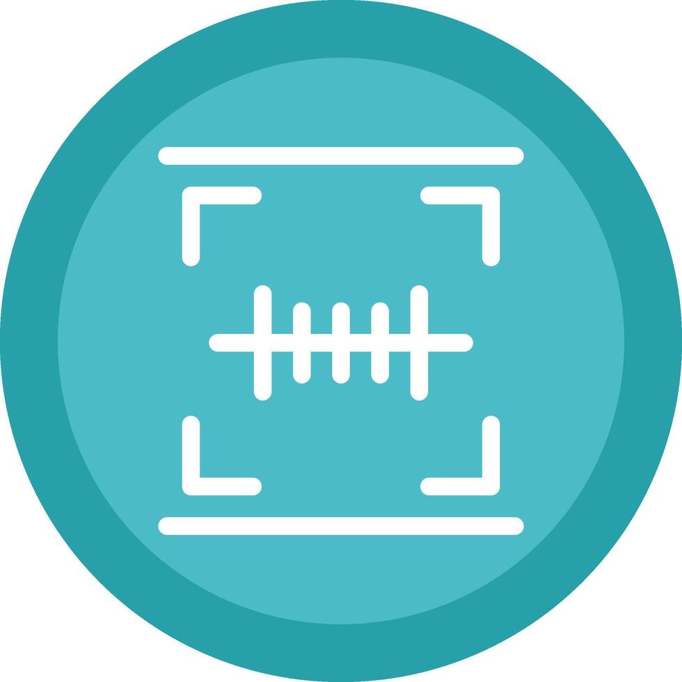 Barcode Scan Glyph Due Circle Icon Design vector