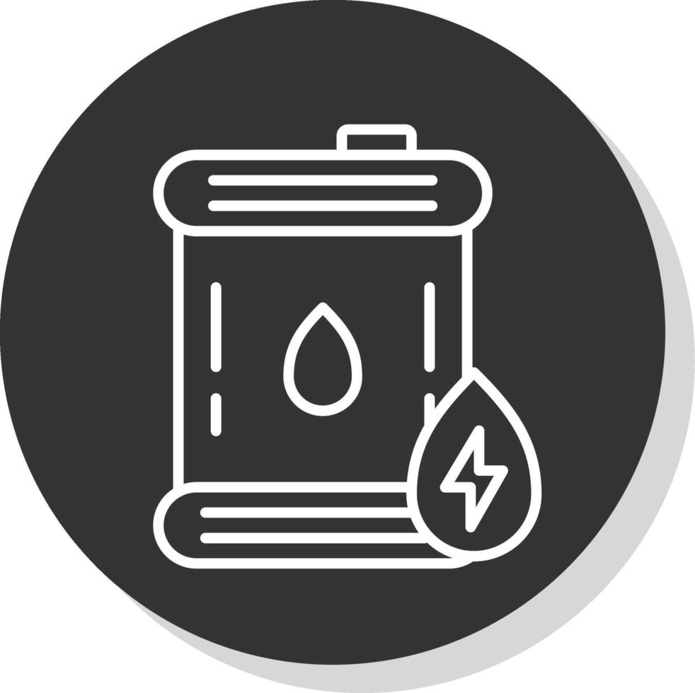 Oil Glyph Due Circle Icon Design vector