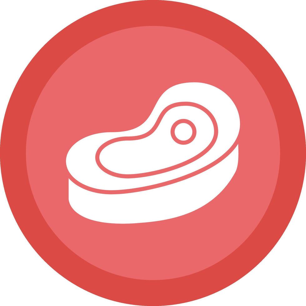 Raw Meat Glyph Due Circle Icon Design vector