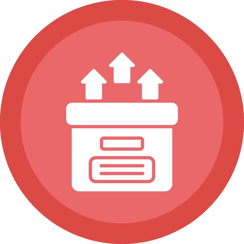 Storage Box Glyph Due Circle Icon Design vector
