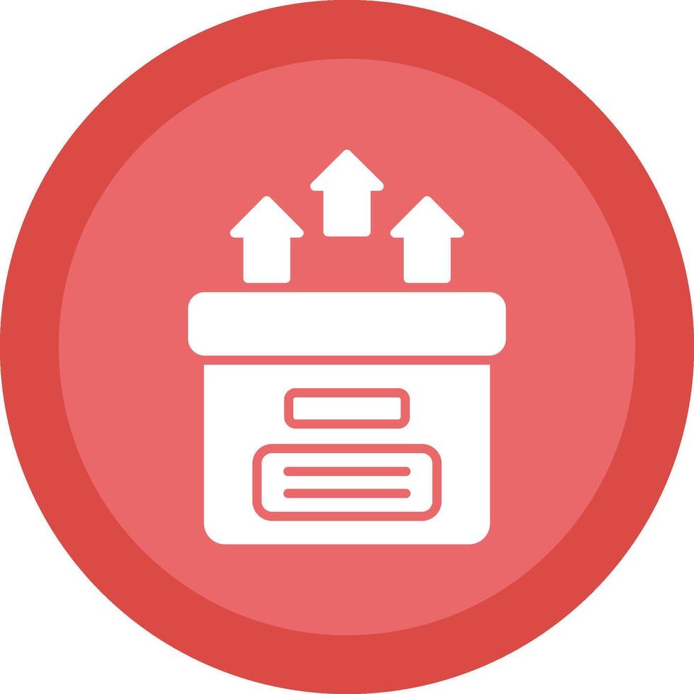 Storage Box Glyph Due Circle Icon Design vector