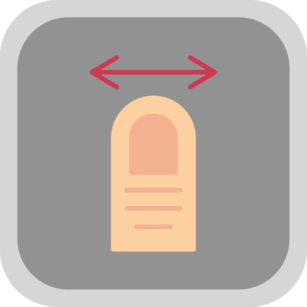Tap Drag Flat round corner Icon Design vector