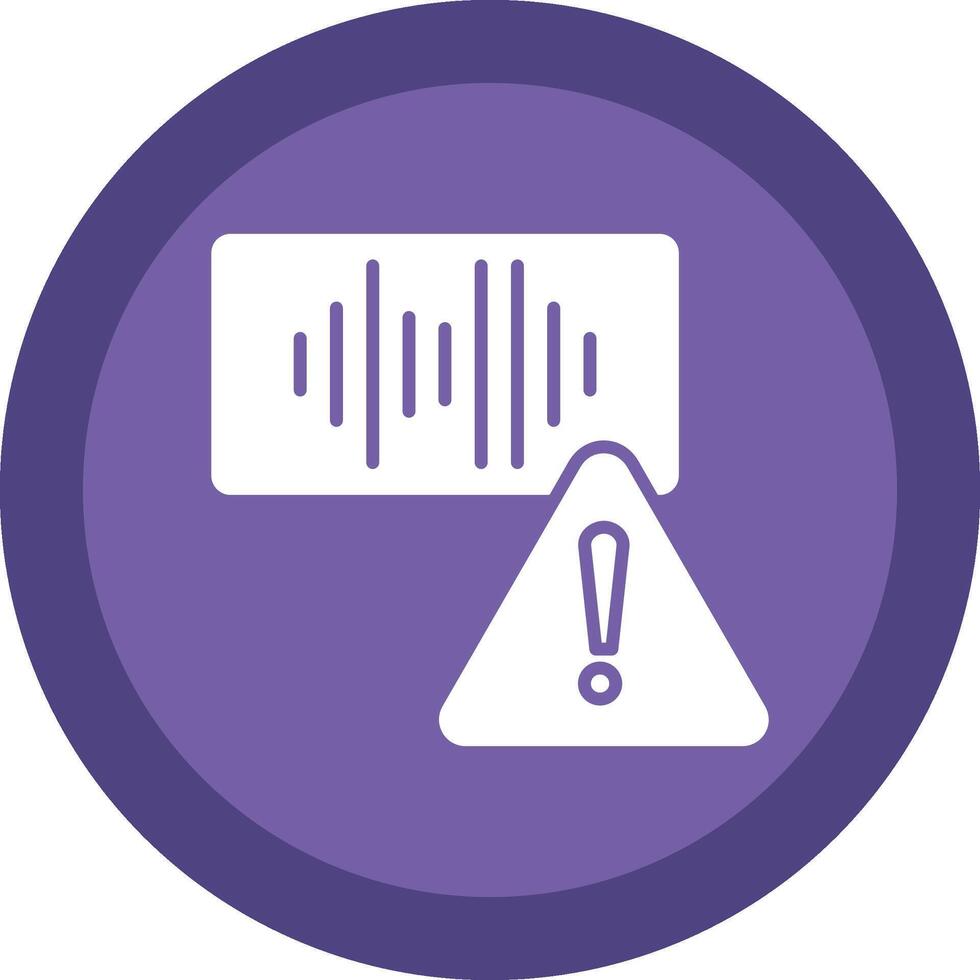 Error Glyph Due Circle Icon Design vector