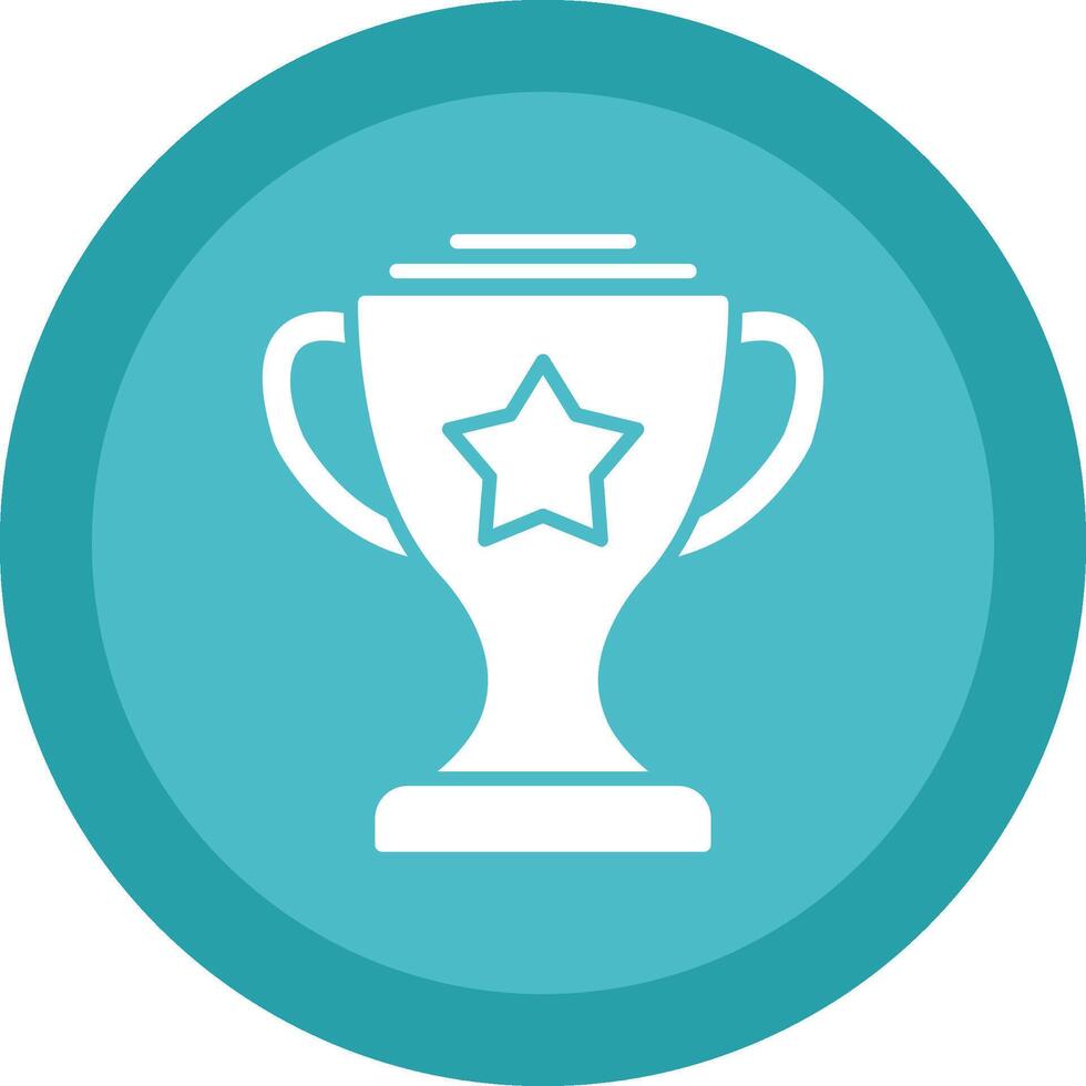 Trophy Glyph Due Circle Icon Design vector