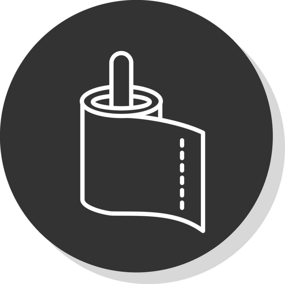 Paper Towel Glyph Due Circle Icon Design vector