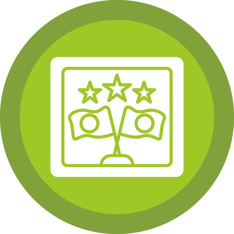 Frame Glyph Due Circle Icon Design vector