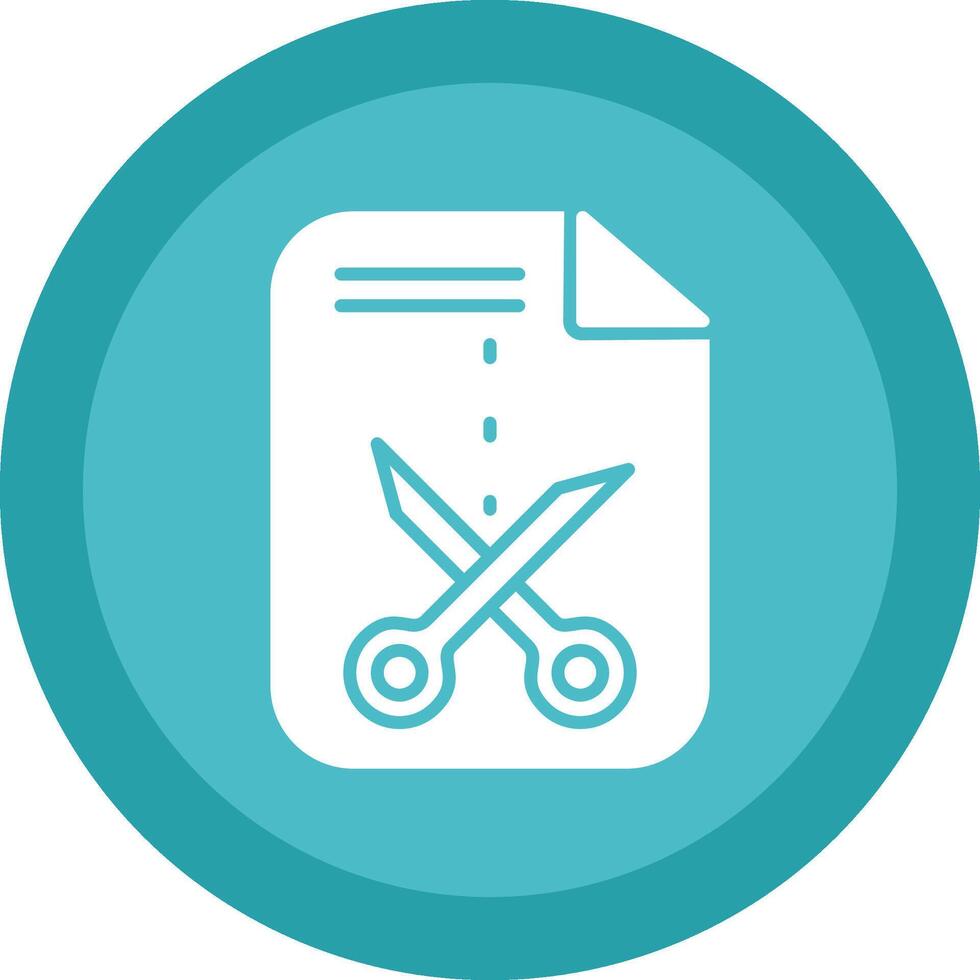 Cutting Glyph Due Circle Icon Design vector