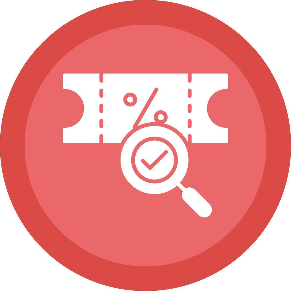 Coupon Glyph Due Circle Icon Design vector