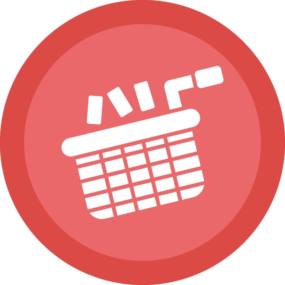 Deep Fryer Glyph Due Circle Icon Design vector