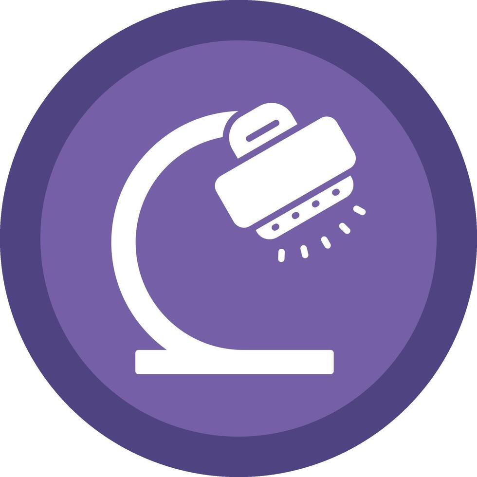 Desk Lamp Glyph Due Circle Icon Design vector