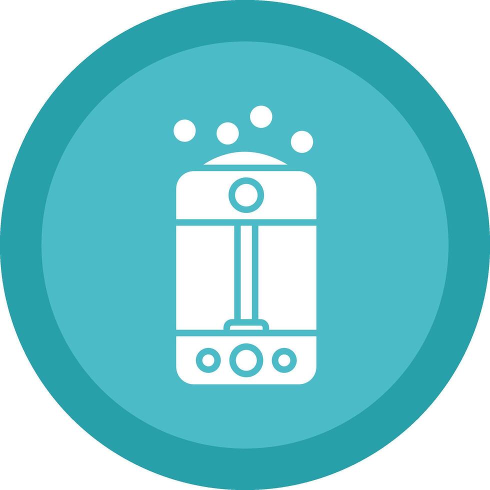 Humidifier Glyph Due Circle Icon Design vector