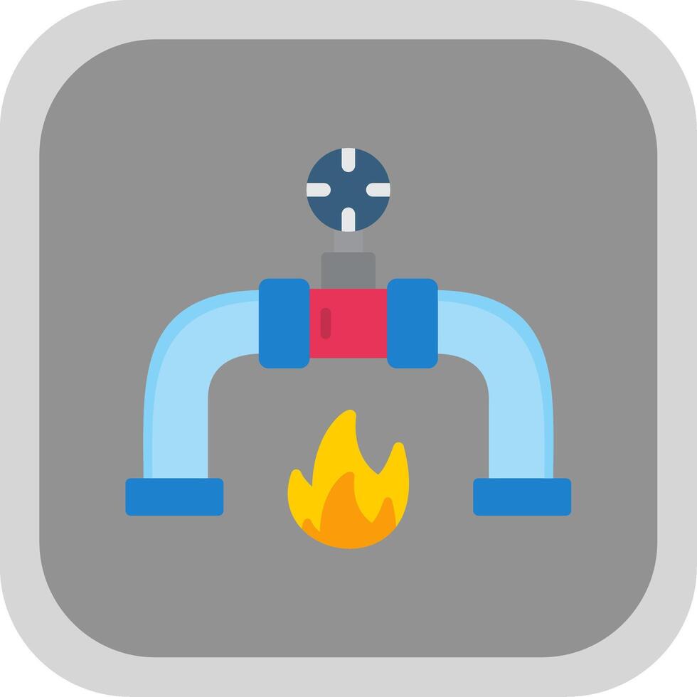 Gas PipeLine Circle Multi Circle Flat round corner Icon Design vector