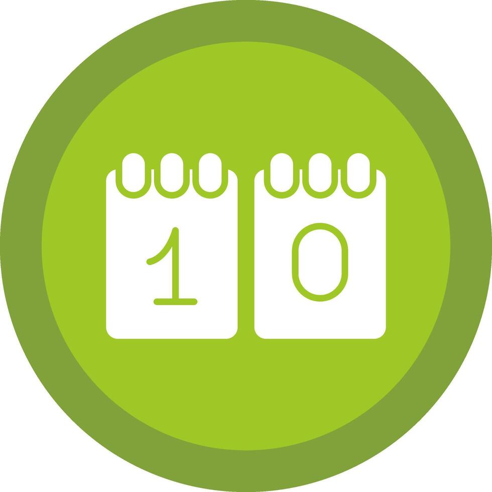 Scorecard Glyph Due Circle Icon Design vector