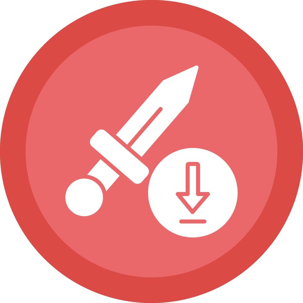 Weapon Glyph Due Circle Icon Design vector