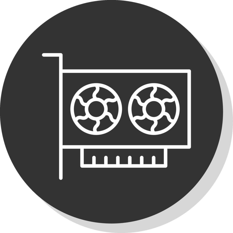Gpu Glyph Due Circle Icon Design vector