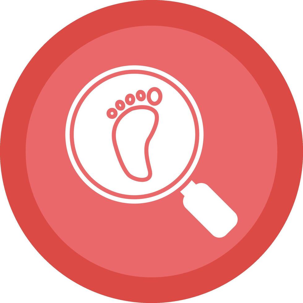 Footprint Glyph Due Circle Icon Design vector