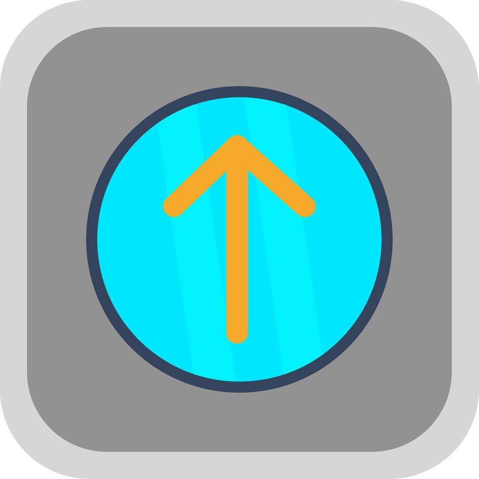 Up Arrow Flat round corner Icon Design vector