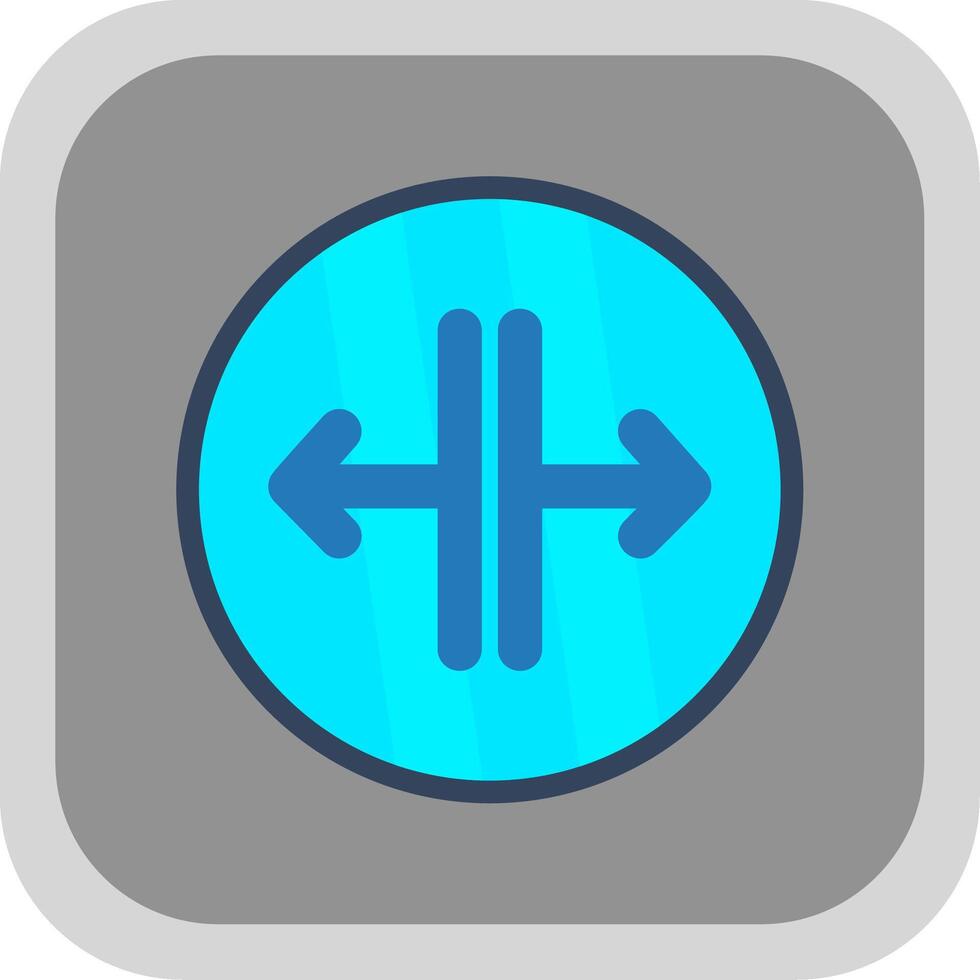 SPLIT Flat round corner Icon Design vector