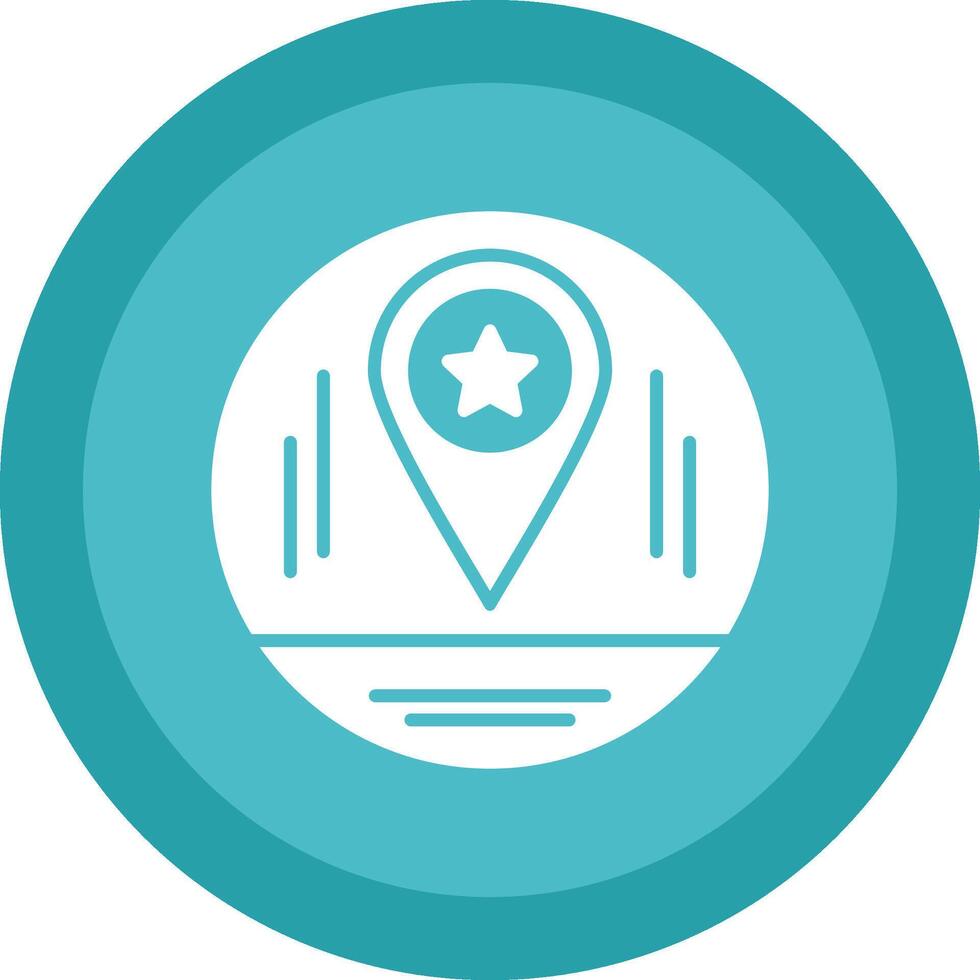 Map Marker Glyph Due Circle Icon Design vector