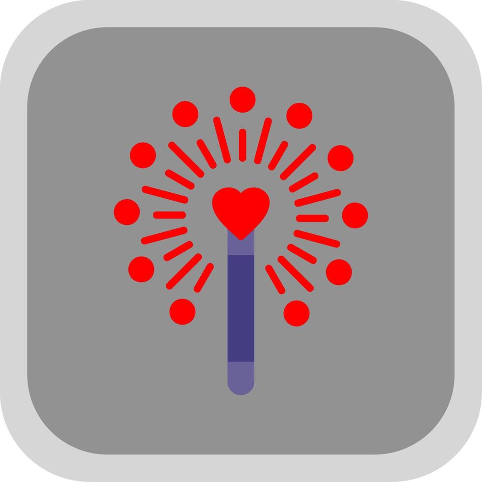 Magic Wand Flat round corner Icon Design vector
