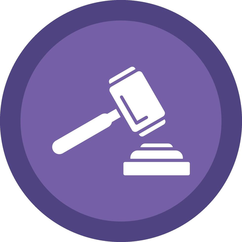 Auction Glyph Due Circle Icon Design vector