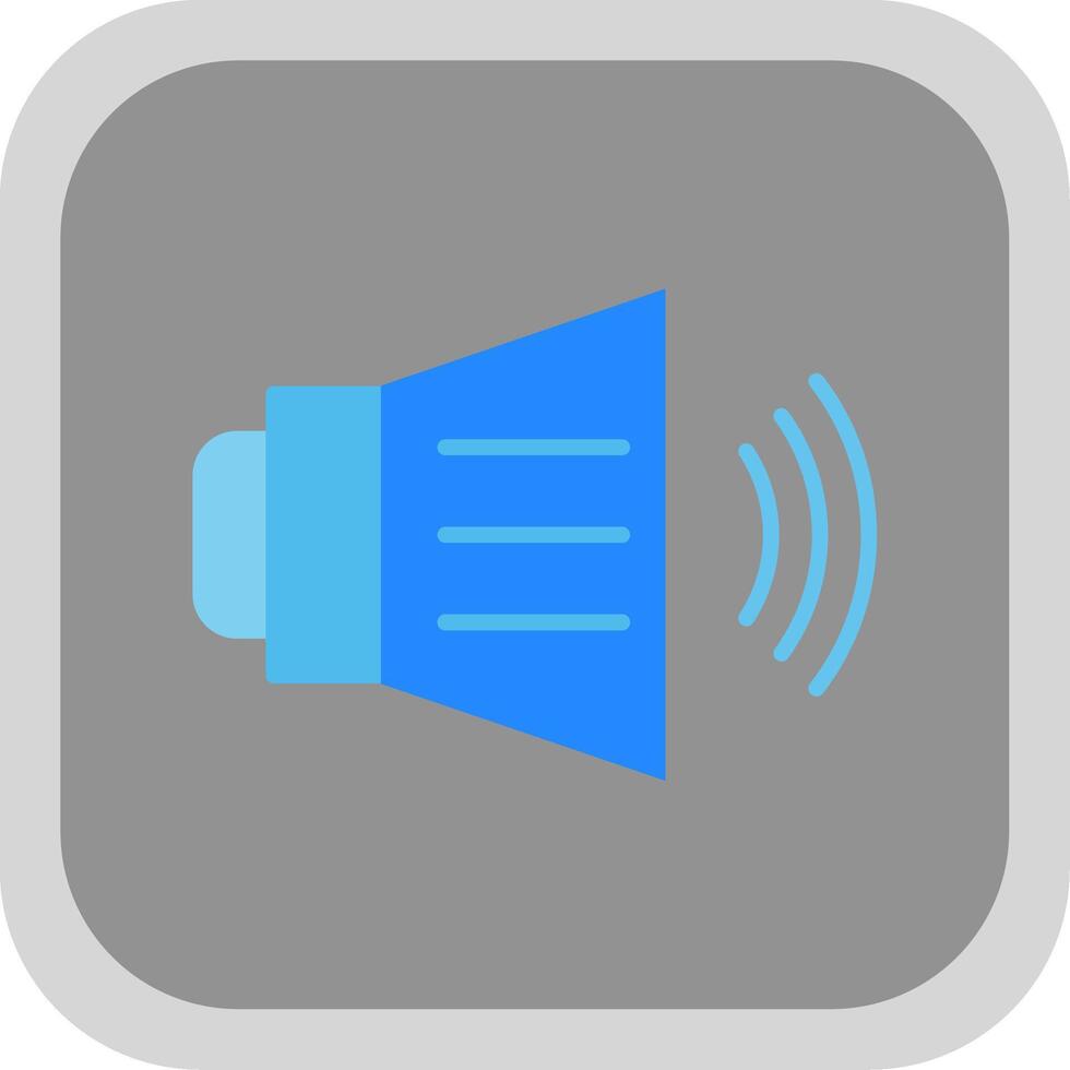 Sound Flat round corner Icon Design vector