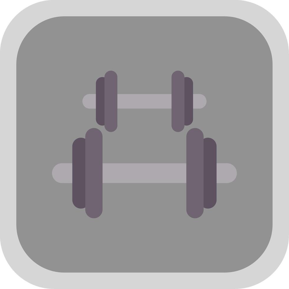 Dumbbell Flat round corner Icon Design vector