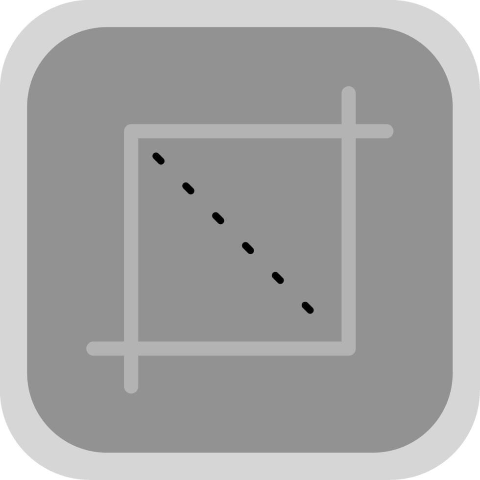 Crop Flat round corner Icon Design vector