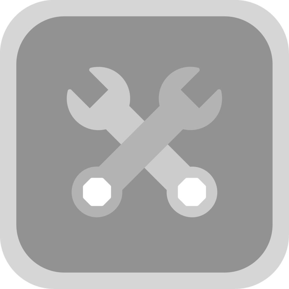 Spanner Flat round corner Icon Design vector