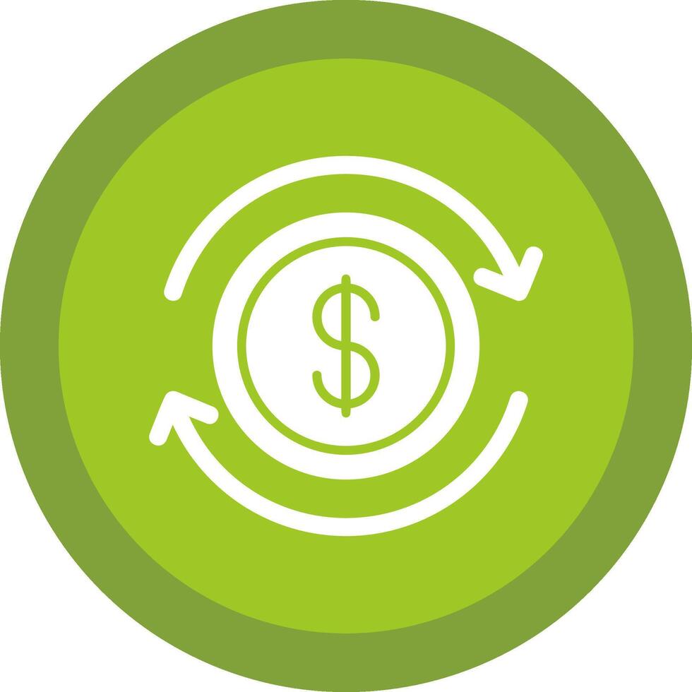 Business Continuity Glyph Due Circle Icon Design vector