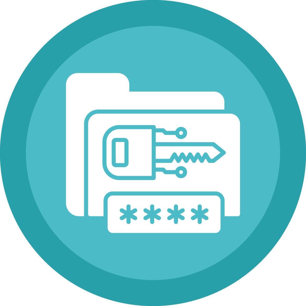 Encryption Glyph Due Circle Icon Design vector
