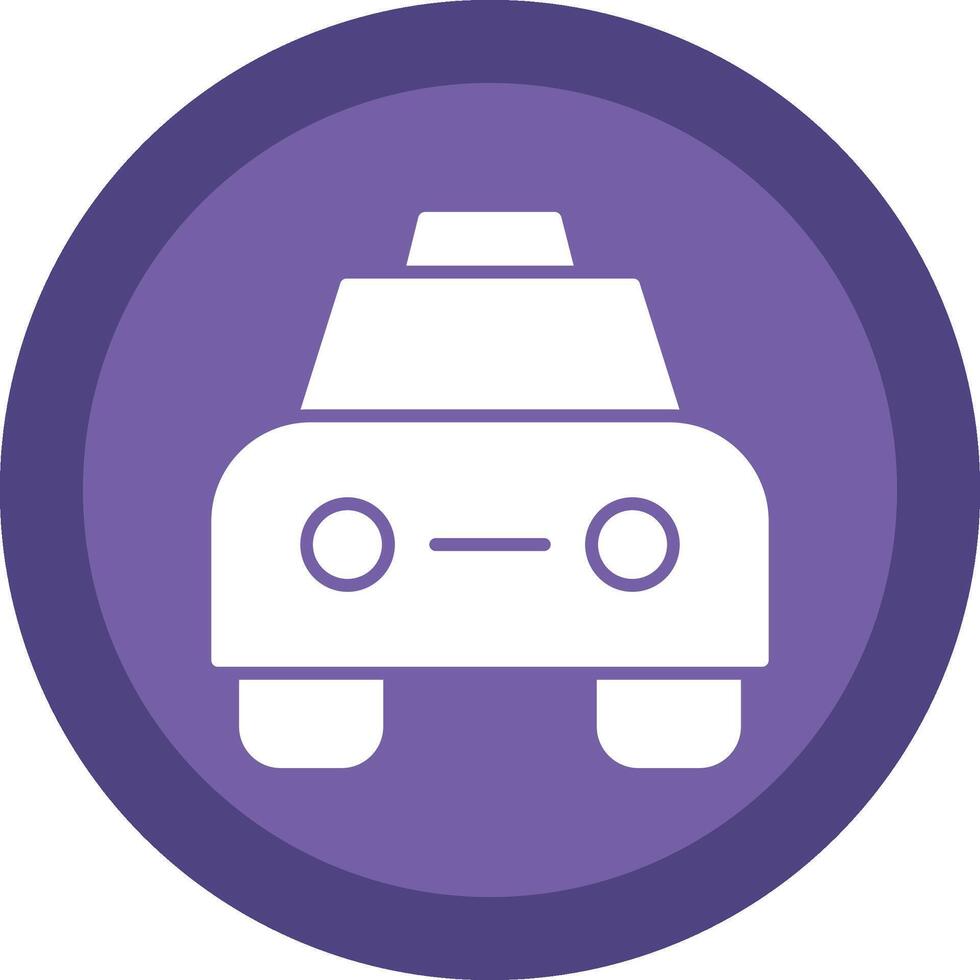 Taxi Glyph Due Circle Icon Design vector