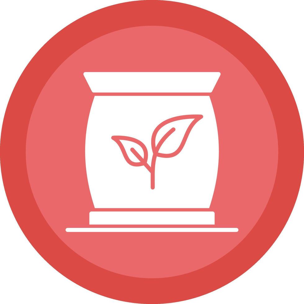 Fertilizer Glyph Due Circle Icon Design vector