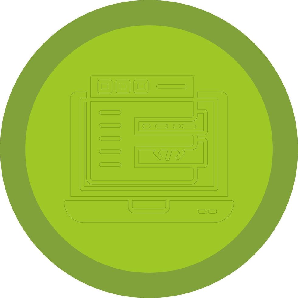 Code Glyph Due Circle Icon Design vector