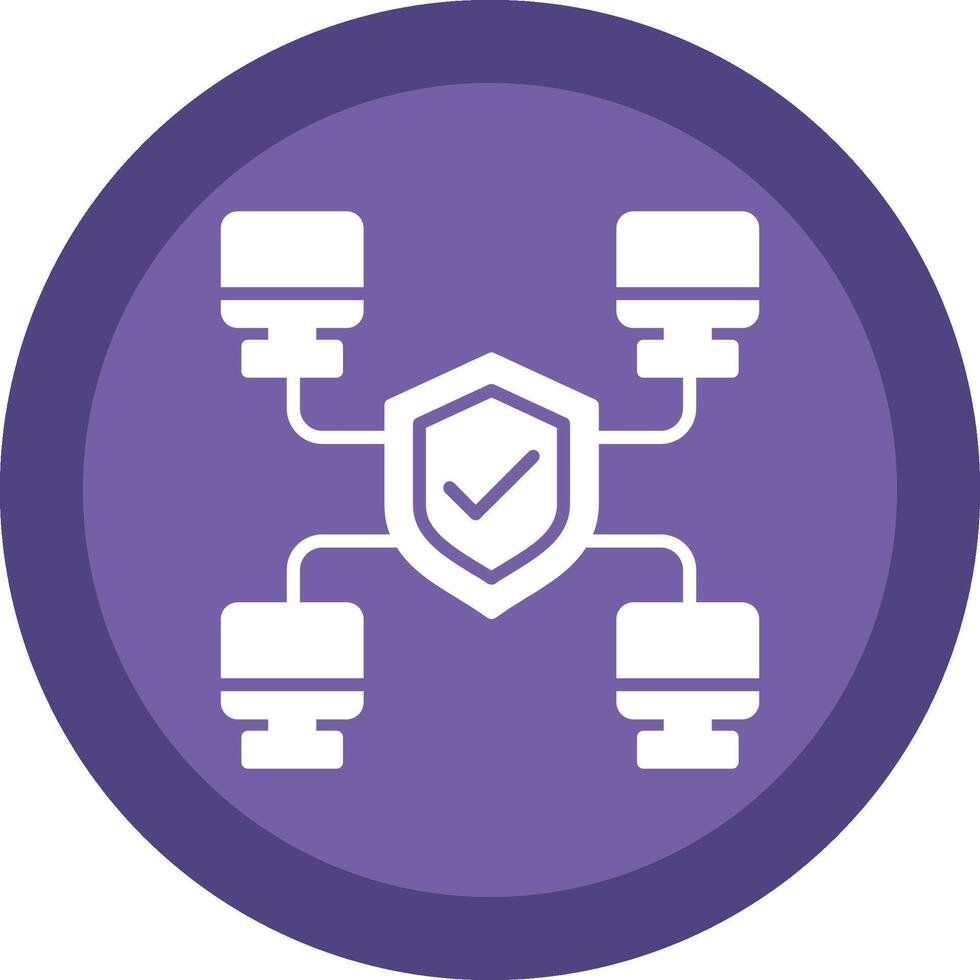 Network Glyph Due Circle Icon Design vector